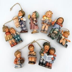 VTG Goebel Berta Hummel Christmas Ornaments 1997 Lot of 9 Collectible Holiday